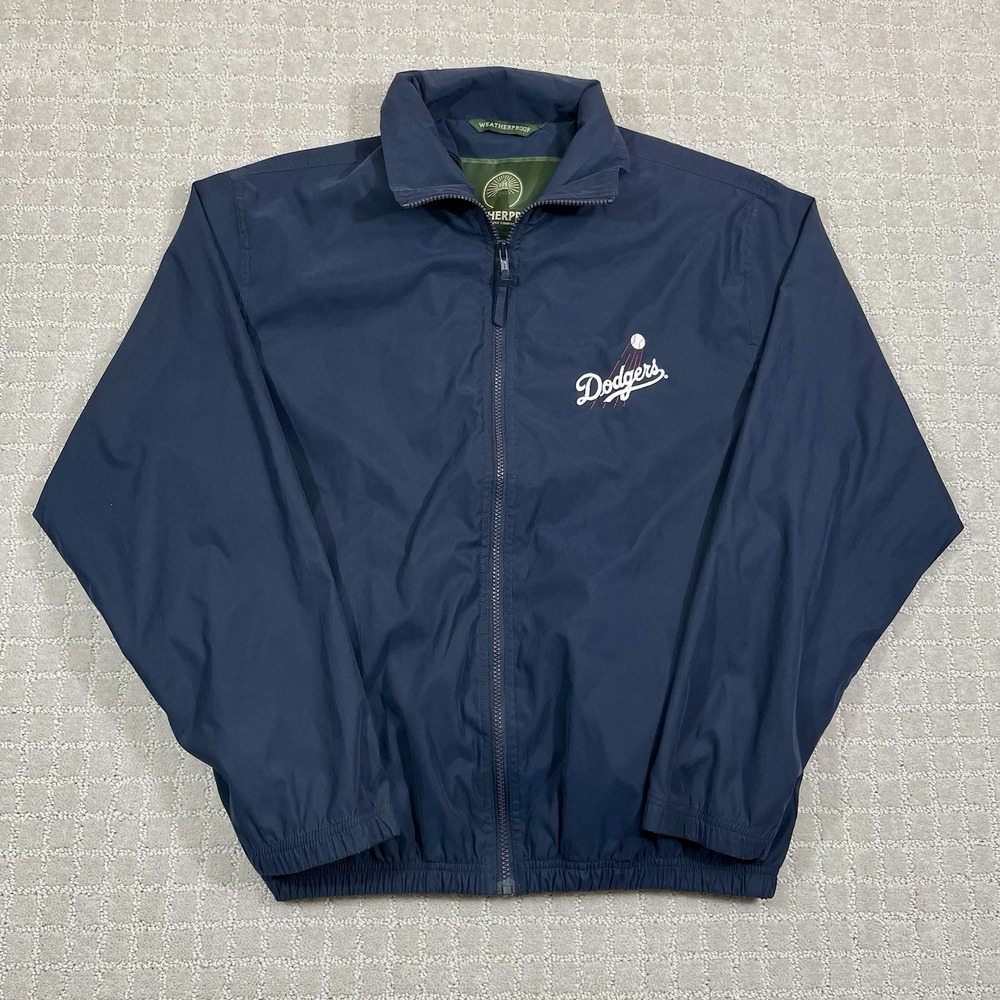 Vintage Los Angeles Dodgers MLB Baseball Full Zip Medium Windbreaker Rain Jacket